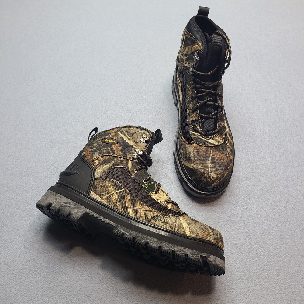 Cabelas Ultralight 2 Wading Boots Mens 14 Camo Excellent Realtree MAX-5